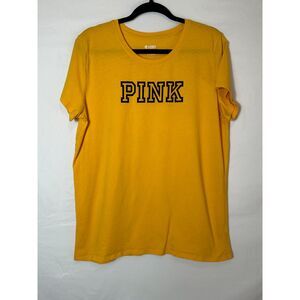 Victoria's Secret Women's Pink Kinder To The Planet Yellow Tee Size XL